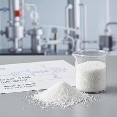 Молекулярное сито-адсорбент с объемом пор 0,35-0,45 мл/г и термической стабильностью до 400°C для нефтехимического разделения газов